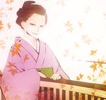  bad_id bad_pixiv_id japanese_clothes kimono leaf lowres otake saraiya_goyou solo 
