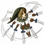  blonde_hair hat link male_focus pointy_ears solo souya_touki spinning surreal sword the_legend_of_zelda weapon 