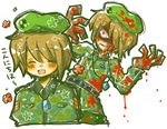  567 beret blood crazy flippy happy_tree_friends hat military military_uniform personification uniform 