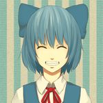  bad_id bad_pixiv_id benetto_(benet) cirno closed_eyes grin smile solo touhou 