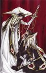 code_geass dress emperor_suit gem hat jewel knight kururugi_suzaku lelouch_lamperouge red sword weapon 