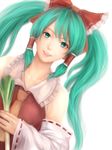  bad_id bad_pixiv_id cosplay hair_tubes hakurei_reimu hakurei_reimu_(cosplay) hatsune_miku highres moekyon solo touhou vocaloid 