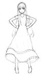  bodimahattayaougaki body_mahattaya_ginga dress gloves hime_(kaibutsu_oujo) kaibutsu_oujo lilianne lowres monochrome sketch tiara 