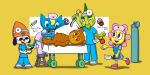 absurd_res anthro bear canid canine canis chop_chop_master_onion cigarette cigarette_in_mouth clothing domestic_cat domestic_dog elemental_creature elemental_humanoid felid feline felis female flora_fauna flower food forceps group hasbro hi_res humanoid kamirappa katy_kat male mammal medical_instrument milton_bradley nurse_clothing object_in_mouth onion operation_(game) parappa parappa_the_rapper parody pj_berri plant plant_humanoid plushie scientific_instrument smoking sony_corporation sony_interactive_entertainment sunny_funny surgical_instrument surgical_operation teddy_bear tweezers um_jammer_lammy vegetable