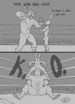 abs absurd_res animated anthro ball_slap balls blowjob_face boots bottomwear bulge butt canid canine canis clothing crossed_arms dialogue domination_loss duo face_fucking fellatio fighting_ring footwear genitals greyscale hands_behind_back hi_res instant_loss_2koma irrumatio k.o. kostos_art lagomorph leporid male male/male mammal mask monochrome muscular muscular_anthro muscular_male oral oral_penetration pants pecs penetration penile penis penis_in_mouth prey_dom_predator_sub rabbit sex shoes short_playtime size_difference slap small_dom_big_sub sports_mask sports_tape sportswear throat_swabbing tight_bottomwear tight_clothing tight_pants wolf wrestler wrestling_mask