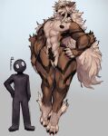 4_toes abs absurd_res ambiguous_gender ambiguous_human andromorph andromorph_anthro andromorph_focus anthro anthro_focus arcanine arm_tuft belt_collar biceps big_tail biped black_nipples black_nose body_hair brown_body brown_fur brown_stripes canid canine chest_tuft choker choker_only claws colored countershade_fur countershade_torso countershading dewclaw duo ear_piercing ear_ring elbow_tuft eyewear feet femboy finger_claws fingerless_(marking) fluffy fluffy_tail front_view full-length_portrait fur generation_1_pokemon genitals glasses grey_background hair hand_on_hip happy_trail hi_res human innie_pussy intersex intersex_anthro intersex_focus jewelry larger_andromorph larger_anthro larger_intersex leg_markings leg_tuft long_hair looking_at_viewer mammal mane mane_hair markings monotone_tail multicolored_body multicolored_fur muscular muscular_andromorph muscular_anthro muscular_femboy muscular_intersex necklace necklace_only nintendo nipples nude nude_andromorph nude_anthro pecs piercing pokemon pokemon_(species) portrait pubes pussy red_claws ring_piercing service_height shaded shane_(plu) simple_background size_difference smaller_ambiguous smaller_human socks_(marking) solo_focus standing striped_body striped_fur stripes tail tan_body tan_countershading tan_fur tan_hair tan_tail teeth toe_claws toes tuft wide_hips zerolativity