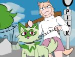ambiguous_gender duo feral generation_9_pokemon grand_theft_auto grand_theft_auto_v hi_res humanoid neco-arc nintendo pilk pokemon pokemon_(species) rockstar_games savo sprigatito tsukihime type-moon