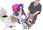  1boy 3girls :d =_= adjusting_clothes animal_ear_fluff animal_ears ankle_socks anniversary arm_at_side arms_on_knees asymmetrical_bangs bear_ears bear_girl belt_around_waist bicycle bike_shorts birthday birthday_cake black_choker black_jacket black_kimono black_shirt black_shoes black_shorts blue_hair blue_leg_warmers blue_shoes blunt_bangs blunt_sidelocks bob_cut boss_(go!_go!_gris!) box breasts cake carrying cat_ears cat_girl caught choker cigarette clenched_hand closed_mouth clothes_grab collar_grab collarbone colored_tips commentary curled_fingers curtained_hair dark-skinned_female dark_skin dot_nose drawstring dress ear_piercing earrings english_commentary extra_ears eyebrows_hidden_by_hair fang fish flat_chest food from_above from_side furrowed_brow glaring go!_go!_gris! gradient_hair green_hoodie grey_hair grey_jacket grey_no_haru grin gris_(go!_go!_gris!) hair_intakes hair_over_one_eye half-closed_eyes hand_up handlebar hands_up happy highres holding holding_handlebar holding_plate holding_stick hood hood_down hood_grab hooded_jacket hoodie icing invisible_floor jacket japanese_clothes jewelry jitome kara_(go!_go!_gris!) kimono large_breasts leaning_forward leg_up leg_warmers legs_apart light_blush long_eyelashes long_sleeves looking_at_another looking_back looking_down looking_to_the_side looking_up mouse_ears mouse_tail multicolored_hair multicolored_jacket multiple_girls muscular muscular_male narrowed_eyes neckwear_grab nervous_smile nervous_sweating no_pupils one-eyed open_clothes open_hand open_jacket open_mouth outstretched_arm parted_bangs pectoral_cleavage pectorals pendant_choker perl_(go!_go!_gris!) piercing pink_eyes pink_hair pink_tail plate pocket prank profile puffy_long_sleeves puffy_sleeves qwetzo raised_eyebrows raised_inner_eyebrows red_eyes red_jacket riding riding_bicycle sandals scar scar_across_eye scar_on_face serious shirt shoes short_dress short_hair short_shorts shorts sideburns sidelocks simple_background slides slip-on_shoes small_breasts smile smoking socks sports_bra squatting stick stud_earrings sweat sweatdrop tail thick_eyebrows thick_eyelashes thick_neck thighs turtleneck turtleneck_shirt two-sided_fabric two-sided_hoodie two-sided_jacket two-tone_hair two-tone_hoodie two-tone_jacket v-neck v-shaped_eyebrows white_background white_dress white_hair white_hoodie white_sandals white_socks white_sports_bra wide_sleeves yellow_jacket 