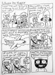 6_panel_comic aircraft airplane ambiguous_gender animate_inanimate anthro beanie bear biped bovid canid canine canis caprine clothing cloud comic container dialogue domestic_cat domestic_dog dynamite electronics explosives felid feline felis female flight_attendant gimp_mask group hat headgear headwear holding_object holding_phone humor katy_kat lammy_lamb looking_at_viewer ma-san male mammal mask midriff milk_carton milk_container monochrome mouse murid murine nikki_morgen oblivious parappa parappa_the_rapper phone pj_berri print_clothing print_shirt print_t-shirt print_topwear rodent seatbelt sheep shirt sony_corporation sony_interactive_entertainment speech_bubble t-shirt topwear um_jammer_lammy vehicle yelling zipper
