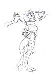 absurd_res alpha_channel anthro breasts chaoshetra ear_piercing eyewear eyewear_on_head featureless_breasts female fur gimp_mask gimp_suit goggles goggles_on_head hi_res lombax mammal mask piercing prosthetic prosthetic_arm prosthetic_limb ratchet_and_clank rivet_(ratchet_and_clank) solo sony_corporation sony_interactive_entertainment striped_body striped_fur stripes