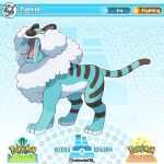  artist_name artworks218 blue_fur english_text fakemon instagram_logo instagram_username logo no_humans open_mouth original pokemon pokemon_(creature) solo tail white_fur 