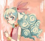  1girl armlet bracelet cloud_hair dress flower hair_flower hair_ornament jewelry long_hair multicolored_hair nia_teppelin pink_dress solo tengen_toppa_gurren_lagann yamamoto_shima 