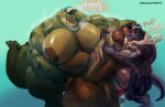 alligator alligatorid anthro balls belly big_balls big_breasts big_penis bodily_fluids breasts clothing countblxck crocodilian cum cum_in_mouth cum_inflation cum_inside dragon drinking drinking_cum duo excessive_cum excessive_genital_fluids fellatio genital_fluids genitals green_body green_scales growling hat headgear headwear hi_res horn hug huge_balls huge_breasts huge_penis hugging_another hugging_penis hyper hyper_balls hyper_breasts hyper_genitalia hyper_penis inflation male male/male mythological_creature mythological_scalie mythology nipples oral overweight overweight_anthro overweight_male pecs penile penis reptile salvador_(gator) scales scalie sex simple_background smokinchips tail vein veiny_penis