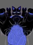 3:4 abdominal_bulge anal anal_penetration balls big_butt big_tentacles blush bodily_fluids butt entacles felid genital_fluids genitals hi_res humanoid jun_zi_(artist) legs_in_air legs_up male mammal penetration sex tentacle_bulge tentacle_sex tentacles