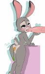  &lt;3 anal anal_masturbation anal_penetration blush carrot_dildo chronicsoda clitoris disembodied_penis disney duo erection female hi_res judy_hopps lagomorph licking male mammal masturbation nude oral penetration penis penis_lick pussy pussy_juice rabbit sex spiral_eyes sweat tongue tongue_out zootopia 