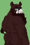angry anthro arm_hair beard belly big_butt body_hair brown_body butt butt_hair digital_media_(artwork) eyewear facial_hair facial_piercing frown frowning_at_viewer glasses humanoid looking_at_viewer looking_back male mammal monotone_background mustache myuger nipple_piercing nipples nose_piercing nose_ring nude password_(visual_novel) piercing pixel_(artwork) presenting regis_(password) ring_piercing slightly_chubby solo suid suine sus_(pig) tail tusks wild_boar