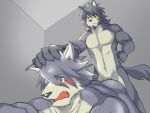  2boys abs anal animal_ears ass blush claws closed_mouth commentary_request completely_nude dog_boy dog_ears dog_tail facial_hair father_and_son furry furry_male furry_with_furry gegegenomin goatee grabbing_another&#039;s_head incest kouya_aotsuki male_focus male_penetrated mitsuhisa_aotsuki morenatsu multiple_boys muscular muscular_male nude open_mouth pectorals tail tearing_up yaoi 