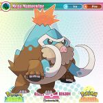  artist_name artworks218 english_text fakemon instagram_logo instagram_username logo looking_at_viewer no_humans original pokemon pokemon_(creature) solo tusks 