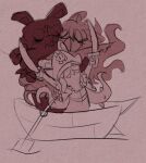 2024 4_fingers anthro bedrock_(mario_plus_rabbids) boat brown_background brown_clothing brown_dress brown_hair brown_lips clothed clothed_anthro clothed_female clothing daphne_(mario_plus_rabbids) digital_drawing_(artwork) digital_media_(artwork) dress dual_wielding elemental_creature english_description eyelashes female fingers flat_colors flora_fauna gesture ghost group hair hair_over_eyes hand_gesture holding_melee_weapon holding_object holding_sword holding_weapon hybrid in_boat lagomorph larger_anthro larger_female lips long_ears long_hair mammal mario_plus_rabbids_sparks_of_hope melee_weapon midnite_(mario_plus_rabbids) mineral_fauna nintendo noseless oar pigtails pirate_hat plant pointing rabbid raised_hands randomrabbidramblings raving_rabbids rayman_(series) rock rock_creature sharp_teeth simple_background size_difference sketch smaller_anthro smaller_female spirit sword teeth thorns trio ubisoft vehicle vines watercraft weapon worried_look