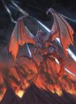 2019 3_fingers 3_toes 6_horns absurd_res anthro black_claws blue_body blue_horn blue_scales blue_tail claws colored digital_drawing_(artwork) digital_media_(artwork) dragon ear_frill electricity european_mythology featureless_crotch feet finger_claws fingers fire frill_(anatomy) hi_res horn light lighting lightning long_tail male male_anthro membrane_(anatomy) membranous_wings michele_marchionne mountain_range multi_horn mythological_creature mythological_scalie mythology no_pupils notched_wings nude_anthro nude_male open_mouth open_smile outside pink_tongue procreate_(artwork) purple_body purple_scales scales scalie shaded sharp_teeth smile smoke solo storm tail tan_wings teeth throne:_the_guardians_of_kalesh toe_claws toes tongue tyrant_(throne:_the_guardians_of_kalesh) western_dragon white_eyes wing_claws winged_dragon wings