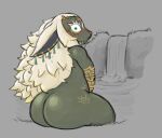 anthro big_butt big_hair bovid butt caprine caught_in_the_act caught_masturbating caught_off_guard colored digital_drawing_(artwork) digital_media_(artwork) ear_piercing ear_ring eyelashes goat grass hair horn jewelry looking_at_viewer looking_back male mammal markings masturbation nintendo piercing plant pool rauru_(tears_of_the_kingdom) ring_piercing solo tears_of_the_kingdom the_legend_of_zelda water waterfall wet zlut385 zonai