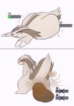 after_vore ambiguous_gender belly big_belly blue_eyes brown_body brown_fur brown_markings claws death disposal excessive_feces feces feral fur gameplay_mechanics generation_3_pokemon gui health_bar hi_res linoone markings multiple_prey nintendo pokemon pokemon_(species) scatplay smelly solo tail tan_belly tan_body tan_fur vore white_claws zeg_yoros