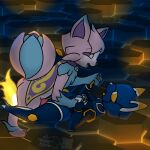 1:1 absurd_res albinoraynedeer clitoris domestic_cat e621 eeveelution esix espeon eye_contact felid feline felis female feral generation_2_pokemon genitals hand_holding hi_res hybrid knot knotted_penis lewxen looking_at_another looking_at_partner machine male male/female mammal mascot nintendo penetration penis pokemon pokemon_(species) robot tongue tongue_out vaginal vaginal_penetration veo_(st3veo) vulva