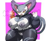 2025 absurd_res alternative_fashion anthro anthrofied areola belly big_areola big_breasts biped breasts camera_flash choker claws clothing cropped_hoodie curled_tail curvy_figure digital_media_(artwork) dipstick_ears ear_markings electronics eyelashes fangs felid feline female frown fur generation_4_pokemon genitals gesture glistening_eyelids goth grey_areola grey_body grey_fur grey_nipples hand_gesture hi_res holding_object holding_phone hoodie huge_breasts huge_hips huge_thighs inker_comics jewelry leggings legwear lidded_eyes looking_at_viewer mammal middle_finger mostly_nude multicolored_body multicolored_ears multicolored_fur necklace nintendo nipples open_frown open_mouth overweight overweight_anthro overweight_female phone pokemon pokemon_(species) pokemorph portrait purugly rotom rotom_phone short_stack simple_background skull_accessory skull_choker solo standing tail teeth thick_thighs three-quarter_portrait topwear torn_clothing torn_leggings torn_legwear two_tone_body two_tone_fur vulva white_body white_fur wide_hips yellow_sclera
