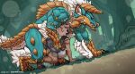 abdominal_bulge after_kiss all_fours anal anal_penetration animal_genitalia animal_penis anthro anthro_on_feral antlers armor belt bestiality bodily_fluids bone butt canid canine canine_genitalia canine_penis capcom claws clothed clothing deer detailed_background dominant dominant_feral dominant_male duo ears_up electricity eyes_closed eyewear fanged_wyvern feral feral_penetrating floor fluffy fluffy_chest fluffy_tail forced forced_anal forced_knotting fur genitals glasses hair hi_res hooves horn inner_ear_fluff knife knot knotted_penis knotting leather leather_clothing leather_strap male male/male male_penetrated male_penetrating male_penetrating_male mammal markings monster monster_hunter mori_redford mule_deer neck_tuft new_world_deer on_ground on_top on_top_of on_top_of_another open_mouth outside pain paw_on_thigh paws penetration penile penile_penetration penis plant rogue rough_sex saliva saliva_string scale_markings scales sex shirt size_difference spots spotted_body spotted_fur straps tail tan_body teeth text that_wolffee tongue tongue_out topwear tree tuft weapon wearing_glasses white_body white_fur zinogre