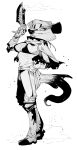2025 5_fingers anthro anthrofied arms_bent armwear belt belt_buckle big_breasts biped bird_wyvern boots bottomwear bra breasts buckle capcom capelet clothed clothed_anthro clothed_female clothing cowboy_boots cowboy_hat crotchless_bottomwear crotchless_clothing crotchless_pants digital_drawing_(artwork) digital_media_(artwork) elbow_gloves eyelashes female female_anthro fingers footwear full-length_portrait gloves great_wroggi gun hand_on_hip handgun handwear hardbears hat headgear headwear hi_res holding_gun holding_object holding_ranged_weapon holding_weapon hotpants knee_boots knee_highs knife legwear looking_at_viewer midriff monochrome monster_hunter mouth_closed navel pants plantigrade portrait pupils ranged_weapon revolver shoes shorts side_boob simple_background slim slim_anthro slim_female smoke snout solo spurs standing tail three-quarter_view underwear weapon white_background white_eyes white_sclera