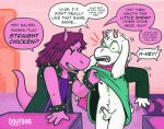 anthro armband assisted_exposure balls bicurious blush bovid bracelet bully bullying caprine clothed clothing clothing_lift deltarune dialogue digital_drawing_(artwork) digital_media_(artwork) dovedog duo english_description english_text erection exposed eyewear female fur genitals glasses horn humanoid_genitalia humanoid_penis humiliation imminent_rape imminent_sex jewelry lesbian_pride_colors lgbt_pride male male/female mammal orientation_play penis penis_humiliation pride_colors questionable_consent ralsei reptile scalie scarf shirt small_penis small_penis_humiliation spiked_armband spiked_bracelet spikes susie_(deltarune) tail teasing text topwear tunic undertale_(series) undressing unwanted_erection unwanted_exposure wearing_glasses white_body white_fur