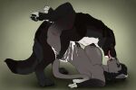  anthro anthro_on_feral anthro_penetrated bestiality between_legs bite_mark black_body black_fur black_hair black_nipples black_nose black_pawpads bodily_fluids butt canid canine cum cum_on_belly cum_on_body cum_on_butt dipstick_ears duo ear_markings echo_(wolffylegend) excessive_cum excessive_genital_fluids fangs felid female female_anthro female_penetrated feral feral_penetrating feral_penetrating_anthro french_kissing fur genital_fluids grey_body grey_fur hair hi_res killthe_demon kissing licking_tongue male male/female male_feral male_penetrating male_penetrating_female mammal miasma_velenosa_(miasmium) multicolored_ears nipples nude open_mouth pawpads penetration pink_tongue scratches sex side_view simple_background teeth tongue white_body white_fur yellow_eyes 