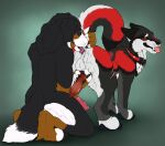  anal animal_genitalia animal_penis anthro anthro_on_feral bestiality biped black_body black_claws black_fur black_nose black_pawpads blue_eyes canid canine canine_genitalia canine_penis claws collar duo ear_piercing ear_ring ears_back feral fur genitals grey_body grey_fur hi_res killthe_demon kneeling lucas_(lucasreturns) male male/male male_anthro male_feral mammal nude open_mouth oral pawpads penis penis_grab piercing pink_tongue pivoted_ears quadruped red_body red_collar red_fur red_penis rimming ring_piercing sex simple_background three-quarter_view tongue tongue_out white_body white_fur yellow_eyes yipsky 