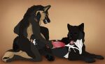  abs anal anal_penetration animal_genitalia animal_penis anthro anthro_on_feral anthro_penetrating anthro_penetrating_feral beau_(williamca) bestiality black_body black_fur black_pawpads black_tongue bodily_fluids canid canine canine_genitalia canine_penis cum cum_in_ass cum_inside cum_on_self cumshot duo ear_piercing ear_ring echo_(wolffylegend) ejaculation eyes_closed feral feral_penetrated fur genital_fluids genitals grey_body grey_fur grin handjob hi_res industrial_piercing killthe_demon kneeling knotting lying male male/male male_anthro male_feral male_penetrated male_penetrating male_penetrating_male mammal muscular muscular_anthro muscular_male on_side open_mouth pawpads penetration penile penile_penetration penis penis_in_ass piercing red_penis ring_piercing sex side_view simple_background smile spread_legs spreading tan_body tan_fur tongue tongue_out white_body white_fur 