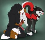  anal animal_genitalia animal_penis anthro anthro_on_feral bestiality biped black_body black_claws black_fur black_nose black_pawpads blue_eyes bodily_fluids canid canine canine_genitalia canine_penis claws collar cum cum_on_ground cum_on_leg deep_rimming duo ear_piercing ear_ring ears_back eyes_closed feral fur genital_fluids genitals grey_body grey_fur hi_res killthe_demon kneeling lucas_(lucasreturns) male male/male male_anthro male_feral mammal nude open_mouth oral pawpads penis penis_grab piercing pink_tongue pivoted_ears quadruped red_body red_collar red_fur red_penis rimming ring_piercing sex simple_background three-quarter_view tongue tongue_out white_body white_fur yipsky 