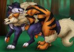  anal anal_penetration animal_genitalia animal_penis arcanine black_claws black_markings black_nose blue_body blue_fur canid canine canine_genitalia canine_penis canis cheek_tuft claws duo facial_tuft feral feral_on_feral feral_penetrated feral_penetrating feral_penetrating_feral forest from_behind_position fur generation_1_pokemon genitals grass hi_res killthe_demon knot leg_tuft male male/male male_penetrated male_penetrating male_penetrating_male mammal markings narrowed_eyes neck_tuft nintendo orange_pawpads orange_penis outside pawpads penetration penile penile_penetration penis penis_in_ass plant pokemon pokemon_(species) red_penis sex side_view tree tuft white_body white_fur wolf wolfpup 