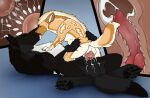  animal_genitalia animal_penis balls black_body black_fur bodily_fluids canid canine canine_genitalia canine_penis cervical_penetration cum cum_on_balls cum_on_own_balls cum_on_self cutaway duo echo_(wolffylegend) eyes_closed female female_penetrated feral feral_on_feral feral_penetrated feral_penetrating feral_penetrating_feral fur genital_fluids genitals grey_balls grey_body grey_fur grey_sheath hi_res impregnation killthe_demon kissing knot knotting lying male male/female male_penetrating male_penetrating_female mammal on_back orange_body orange_fur penetration penile penile_penetration penis penis_in_vagina red_penis sex sheath size_difference vaginal vaginal_penetration white_body white_fur 