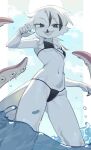  2025 5_fingers absurd_res anthro avian beak bikini bikini_bottom bikini_top biped bird breasts clothed clothed_anthro clothed_female clothing digital_drawing_(artwork) digital_media_(artwork) female fingernails fingers front_view hair hi_res kaltespur nails navel non-mammal_breasts open_beak open_mouth open_smile small_breasts smile solo standing swimwear tail two-piece_swimsuit water white_body white_hair white_tail 