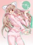  animal_ears cat_ears morihama_karute pajamas seto_no_hanayome seto_sun solo 