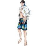  1boy anklet azuazuazu19 beer_can black_hat blue_hair blue_male_swimwear can cu_chulainn_(caster)_(fate) cu_chulainn_(fate) cu_chulainn_(tropical_rune_summer)_(fate) drink_can earrings fate/grand_order fate_(series) full_body game_cg green-tinted_eyewear grin hat hawaiian_clothes highres holding holding_can jacket jewelry long_hair long_sleeves looking_at_viewer male_focus male_swimwear multiple_earrings navel official_art open_clothes open_jacket pectorals print_shorts red_eyes ring scar scar_on_stomach shorts smile solo standing swim_trunks tachi-e third-party_source tinted_eyewear toned toned_male transparent_background unworn_eyewear white_jacket 