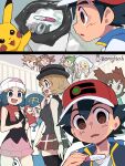  1boy 6+girls absurdres artist_name beanie black_shirt blue_hair blue_pants bongfill commentary covid-19_test dawn_(pokemon) empty_eyes hairband hat highres holding holding_pregnancy_test lana_(pokemon) latias latias_(human)_(pokemon_adventures) lillie_(pokemon) mallow_(pokemon) may_(pokemon) misty_(pokemon) multiple_girls pants pikachu pink_skirt piplup pokemon pokemon_(anime) pokemon_(creature) pokemon_journeys pregnancy_test pringles_can red_scarf scarf serena_(pokemon) shirt short_hair skirt sleeveless sleeveless_shirt small_sweatdrop symbol-only_commentary trait_connection trash_can v_arms when_you_see_it white_hat white_shirt yellow_hairband 