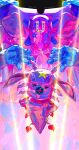  2others absurdres armor black_eyes blue_gloves colored_skin dual_persona gloves highres horseshoe_ornament jojo_no_kimyou_na_bouken looking_at_viewer multiple_others no_humans pink_skin stand_(jojo) star_ornament steel_ball_run tusk_(stand) tusk_act1 tusk_act4 uu0000322 