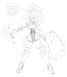  2025 2_toes anthro arachnid armor arthropod big_breasts biped breasts clothing curvy_figure dialogue digitigrade english_text feet female hair holding_object holding_staff hourglass_figure huge_thighs leotard long_hair mask migu_(proxicute) monochrome non-mammal_breasts proxicute scorpion segmented_tail simple_background sketch small_waist solo staff stinger_tail text thick_thighs thought_bubble tight_clothing toes unconvincing_armor wasp_waist wearing_mask wide_hips 