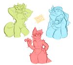 anthro areola bear belly big_breasts breasts canid canine canis digital_drawing_(artwork) digital_media_(artwork) female fluffy fluffy_chest fur genitals hair hardpressed_(artist) hi_res kangaroo macropod maiyun_(hard_pressed) mammal marsupial medium_breasts neck_tuft nipples nude overweight pouch_(anatomy) riffa_(hard_pressed) simple_background smile solo tail thick_thighs tuft vulva wolf
