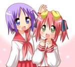  hiiragi_tsukasa kobayakawa_yutaka lucky_star school_uniform seifuku serafuku 