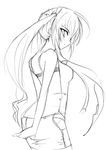  greyscale hiiragi_kagami long_hair lucky_star monochrome shijou_sadafumi solo twintails 