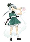  hitodama konpaku_youmu konpaku_youmu_(ghost) shikai_(iesiki_56) solo sword touhou weapon 