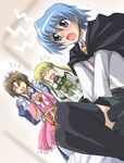  2girls artist_request ayasaki_hayate blush cosplay crossdressing dutch_angle forced_dressing futari_wa_precure hayate_no_gotoku! kugimiya_rie louise_francoise_le_blanc_de_la_valliere louise_francoise_le_blanc_de_la_valliere_(cosplay) maria_(hayate_no_gotoku!) multiple_girls precure sanzen'in_nagi seiyuu_connection shakugan_no_shana shiny_luminous shiny_luminous_(cosplay) tanaka_rie thighhighs zero_no_tsukaima 