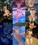  adamant_unicorn anthro bedroom_eyes boat breasts chain-link_fence chest_harness clothing collar crouching digitigrade eyewear fara female fence fingerless_gloves fishnet_clothing floating forest gloves handle handles_on_hips handwear harness horn inside kangaroo living_pool_toy macropod maitake male mammal marsupial mos mythology narrowed_eyes nipple_tape nude outside pasties plant polycrow pool pool_toy pooltoy_valve pussy_tape rick_griffin seductive sitting smile solo stage sunglasses tape tosca tree vehicle vrchat water watercraft west_of_heaven 