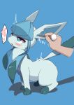 2025 ambiguous_gender blue_body blue_eyes blue_fur blush cotton_swab digital_media_(artwork) digitigrade disembodied_hand duo ear_cleaning eeveelution feral feral_focus fur generation_4_pokemon glaceon hi_res human japanese_text kemono koorinezumi mammal nintendo open_mouth paws pokemon pokemon_(species) quadruped solo_focus tail text tongue tongue_out translation_request